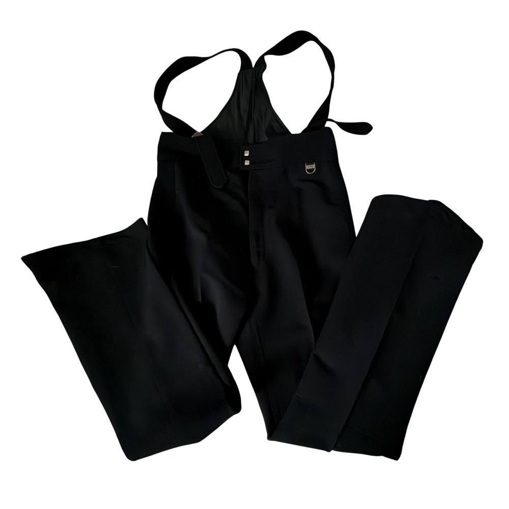SKYR Wool Blend Ski Bibs Men's 34R Made‎ in Japan Vintage Black